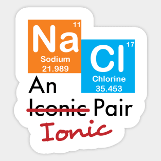 Iconic (Ionic) Pairs Sticker